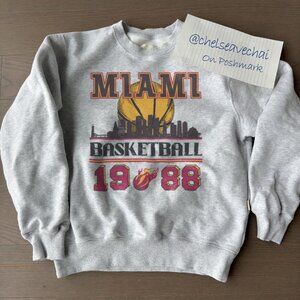 Vintage Miami Heat Basketball Sweatshirt 90s Miami Basketball Shirt Tee